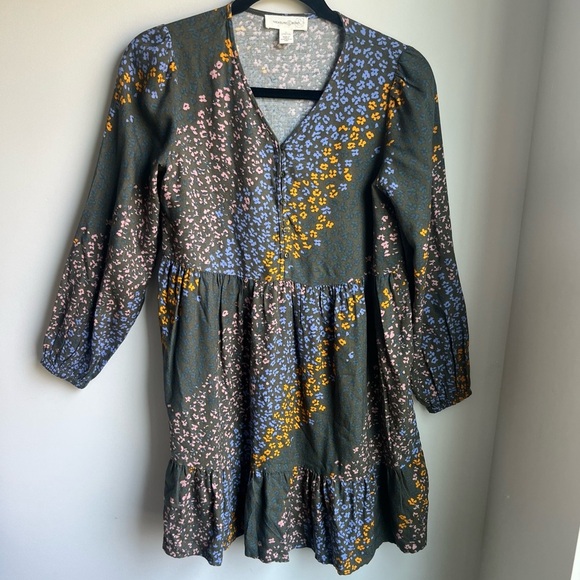 Treasure & Bond Multicolor Floral Dress - Size Large - Picture 1 of 7